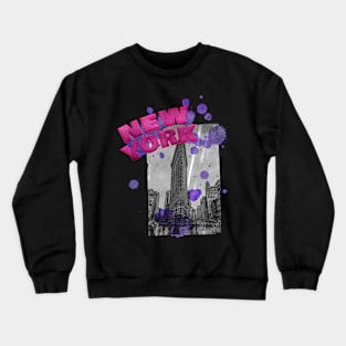 New York Drip - Pink/Purple Crewneck Sweatshirt